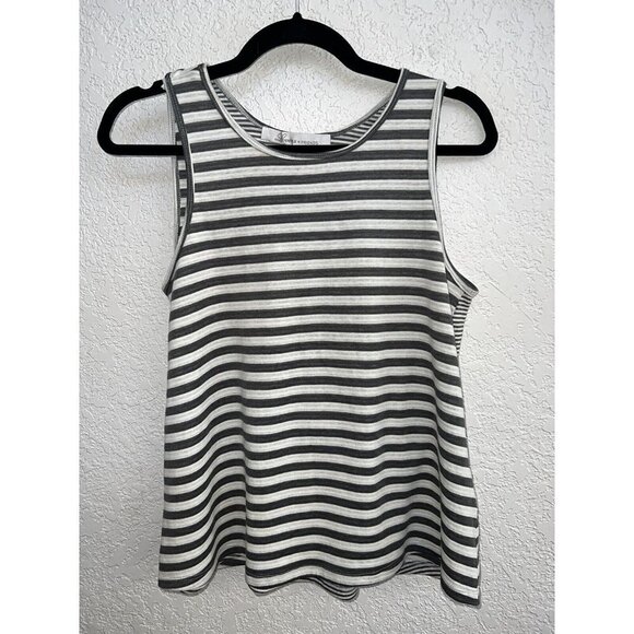 LOVERS + Friends Tank Top Gray White Stripes NWOTS (o) - Picture 4 of 5